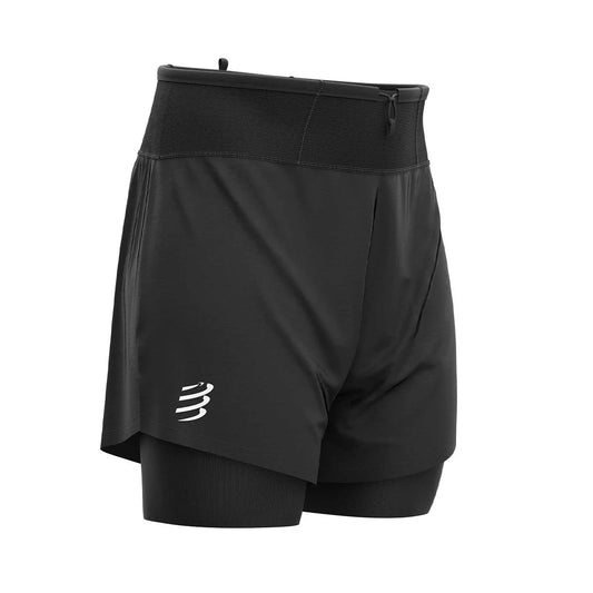 Compressport Trail 2 en 1 short negro